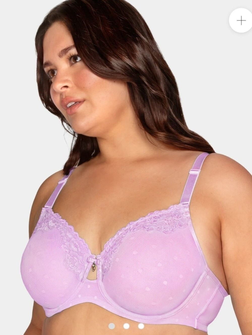 Curvy couture Sheer Whisper Unlined Underwire Bra size 34H nwt